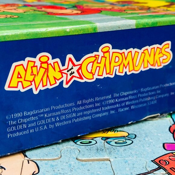 Vintage 1990 Alvin and The Chipmunks at the Beach 100 pcs Jigsaw Puzzle COMPLETE - Picture 4 of 12